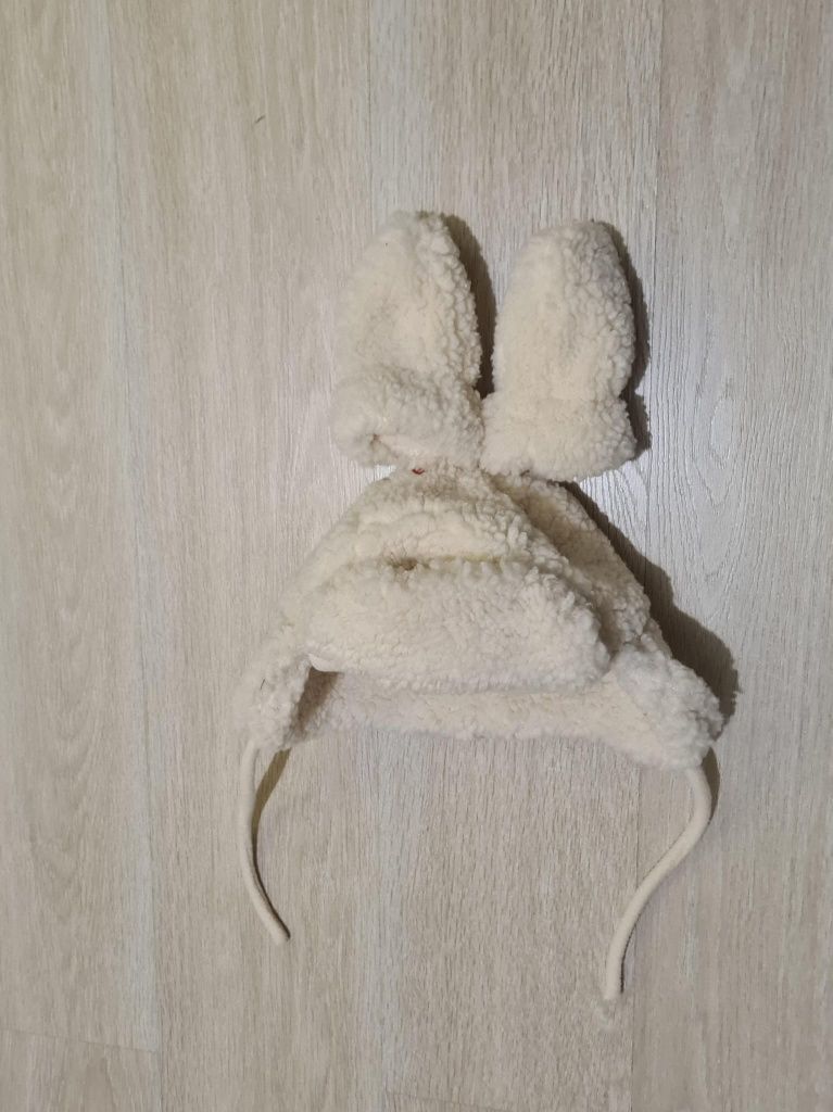 Czapka rękawiczki pilotka ciepła zimowa baranek komplet 62 68 H&M nowa