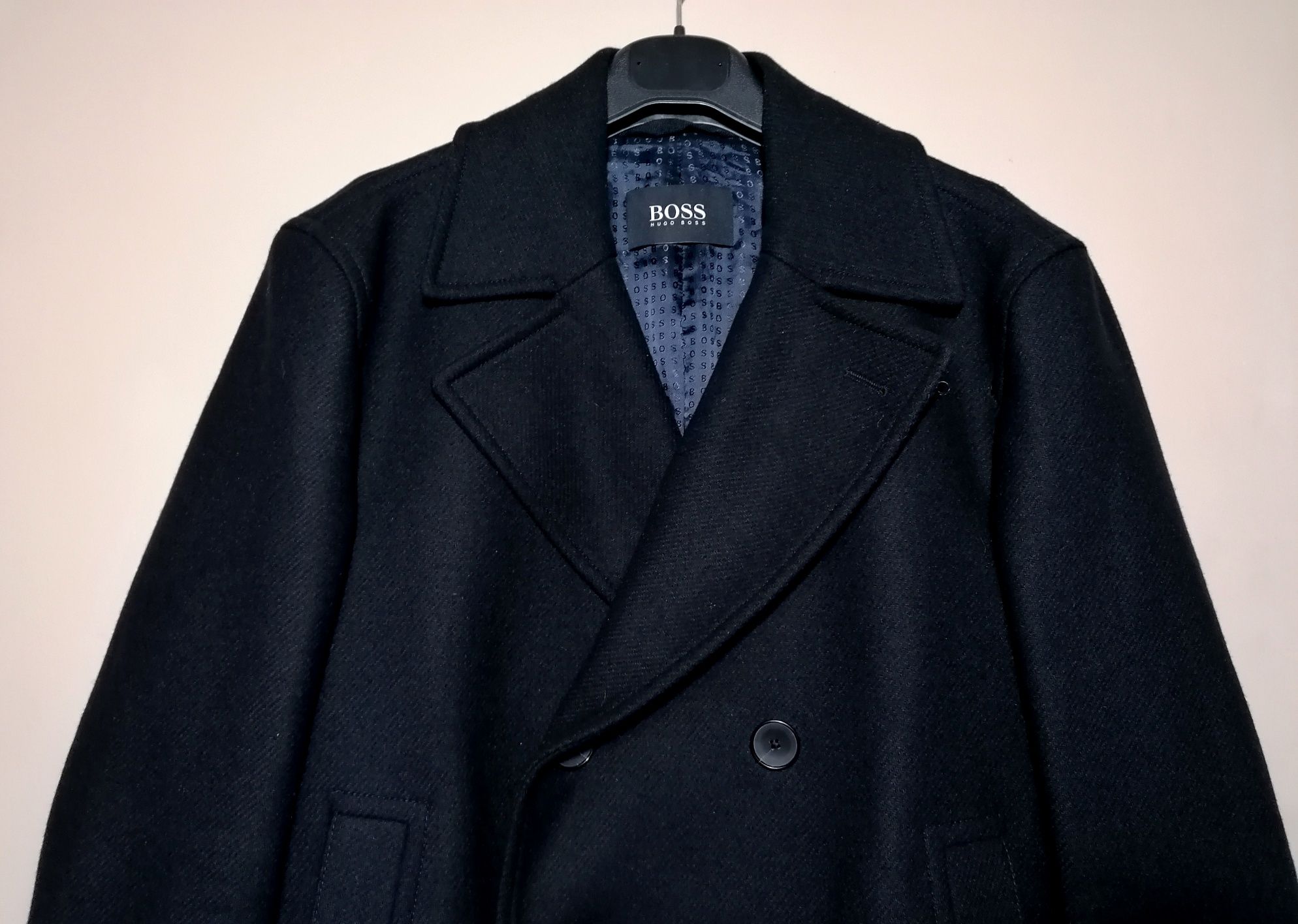 Płaszcz wełniany Hugo Boss H Hyde Peacoat rozmiar 52 Okazja