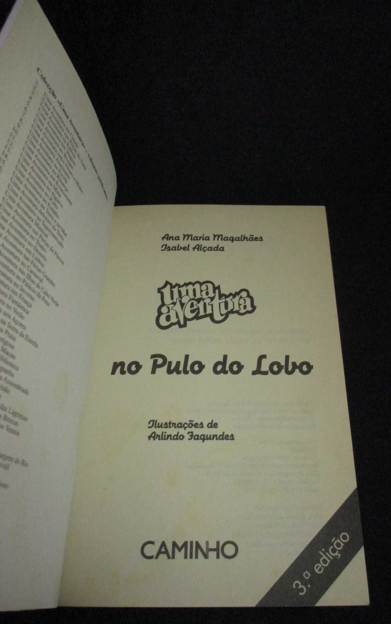 Livro Uma Aventura no Pulo do Lobo Ana Maria Magalhães e Isabel Alçada