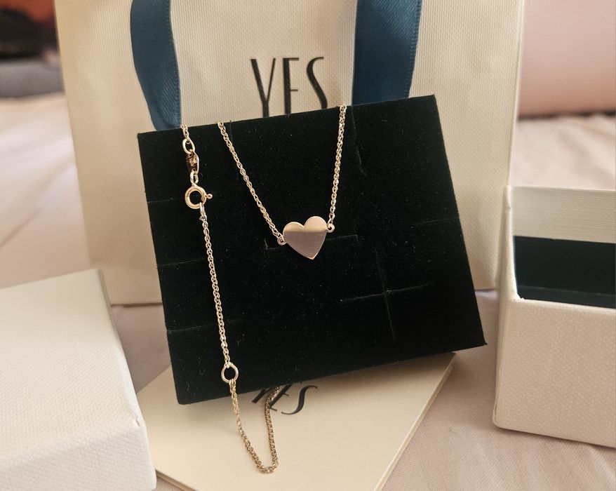 YES naszyjnik serce celebrytka 333 na prezent