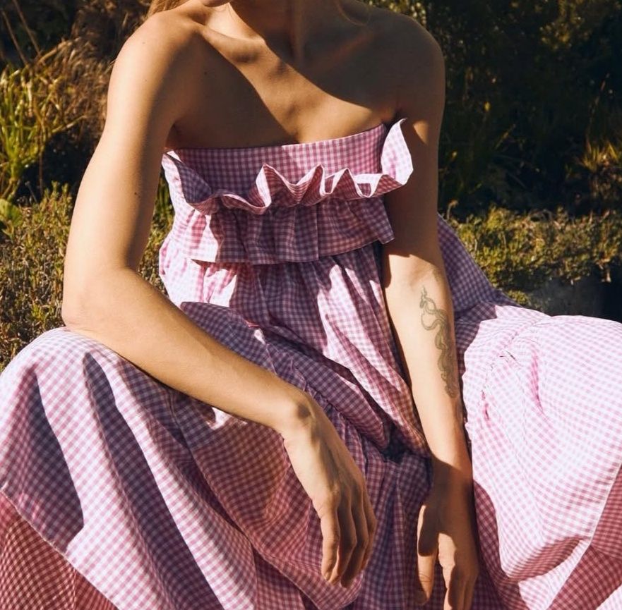 Vestido xadrez marca portuguesa Misses White