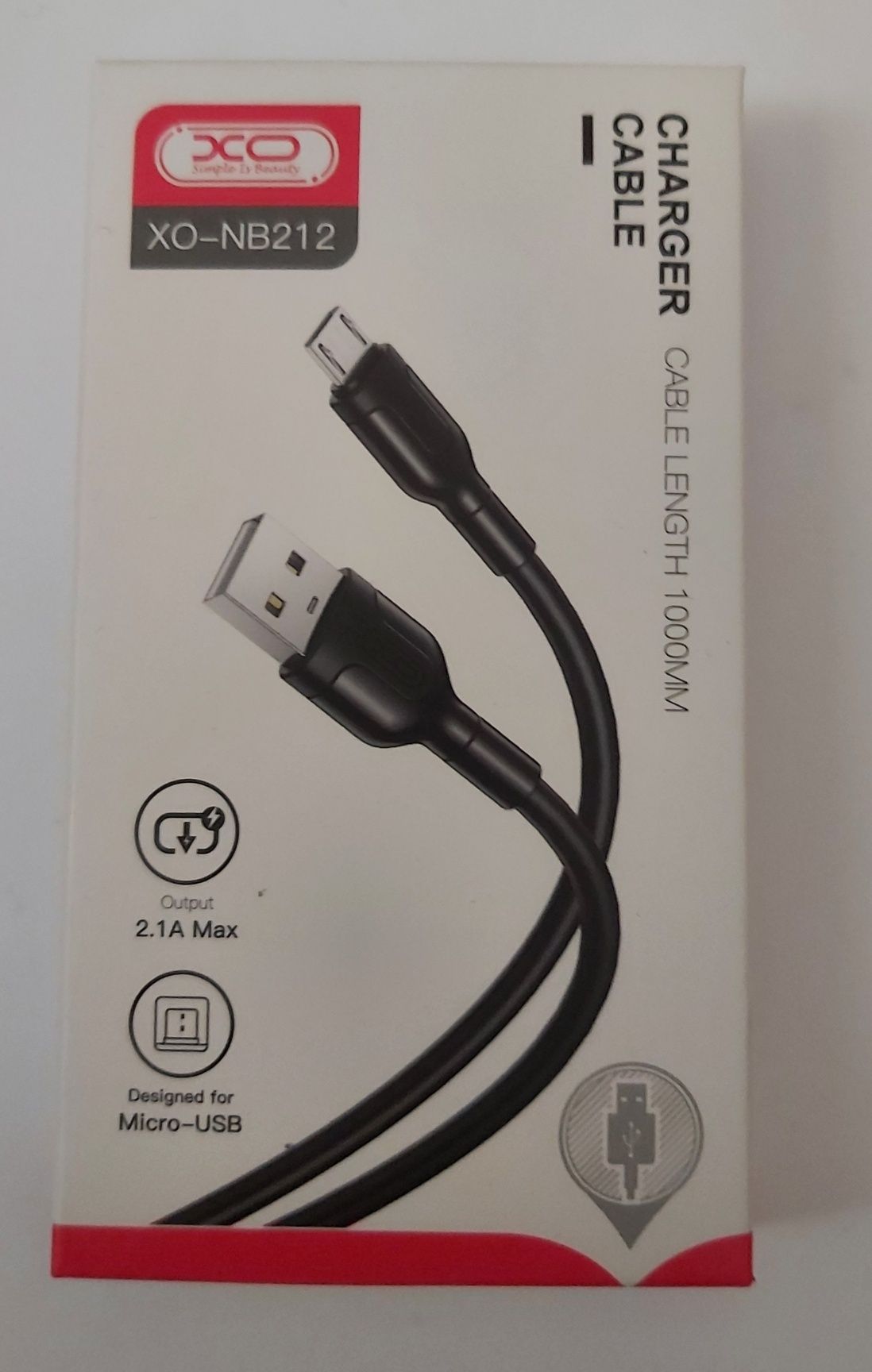 Kabel USB-C czarny (1m) XO-NB212