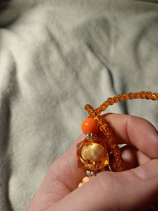 Pomarańczowy Naszyjnik, wisiorek, wisior