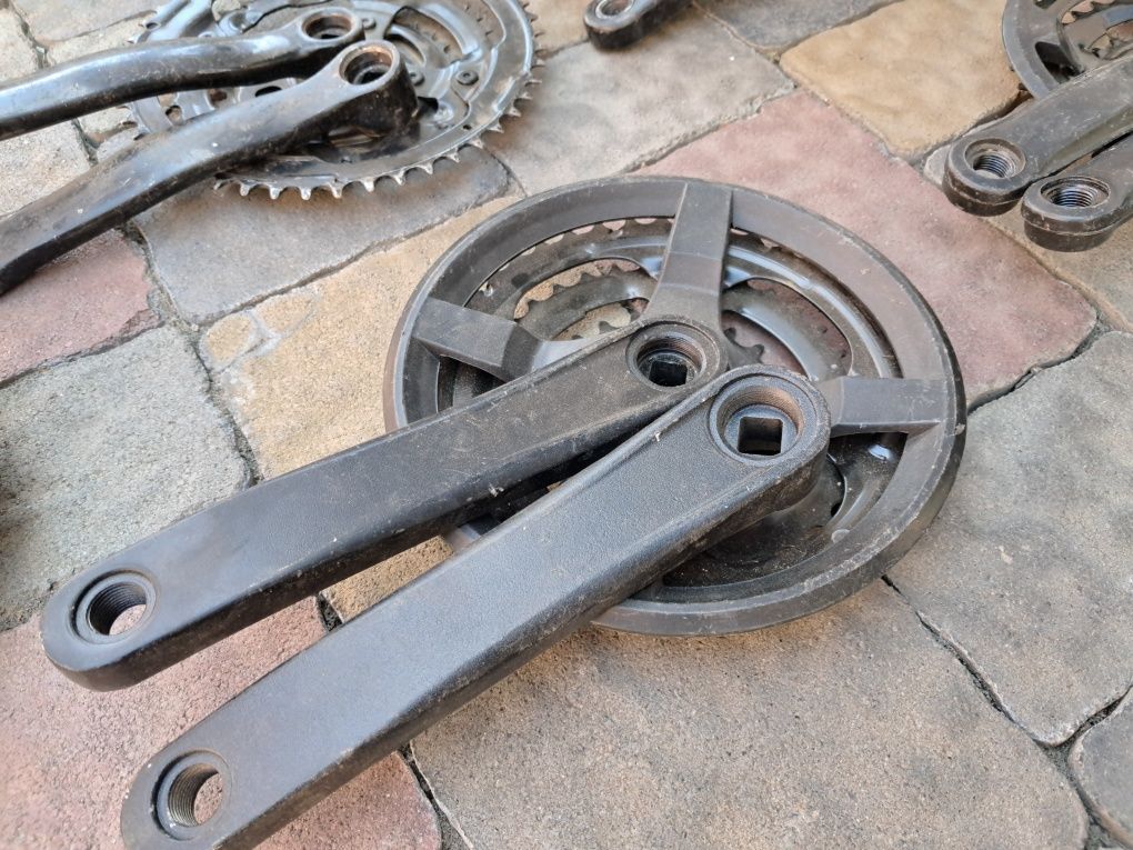 Система шатунів Shimano, шатуни, передня зірка під квадрат