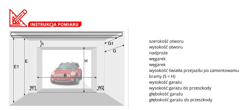 Brama Uchylna Garażowa Drzwi Garażowe Podnoszone NA WYMIAR - Polska