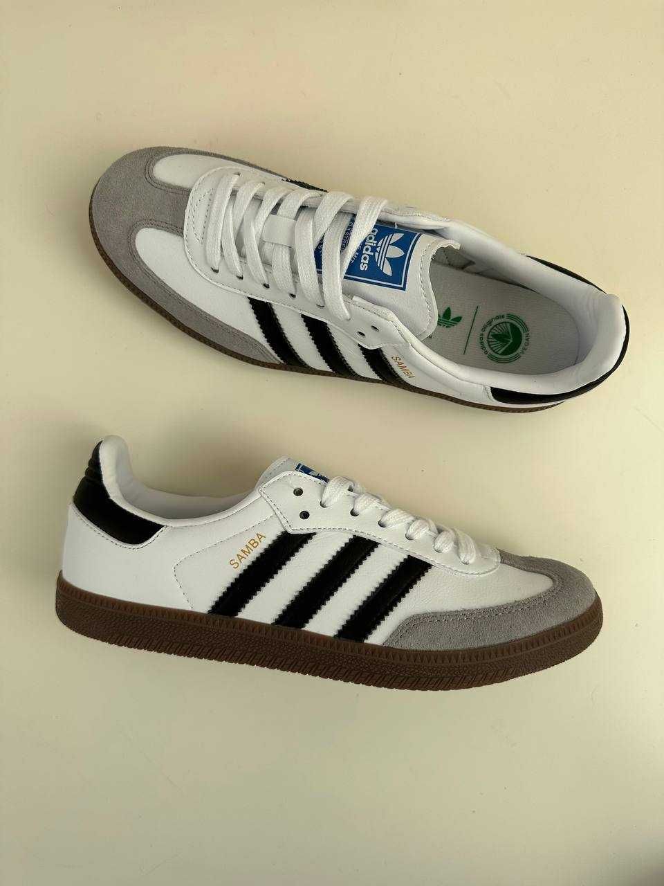 Кроссовки женские adidas samba white кеды белые кроcівки адідас