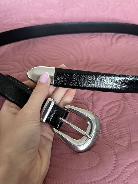 Пояс Mango розмір S / Жіночий чорний ремінь