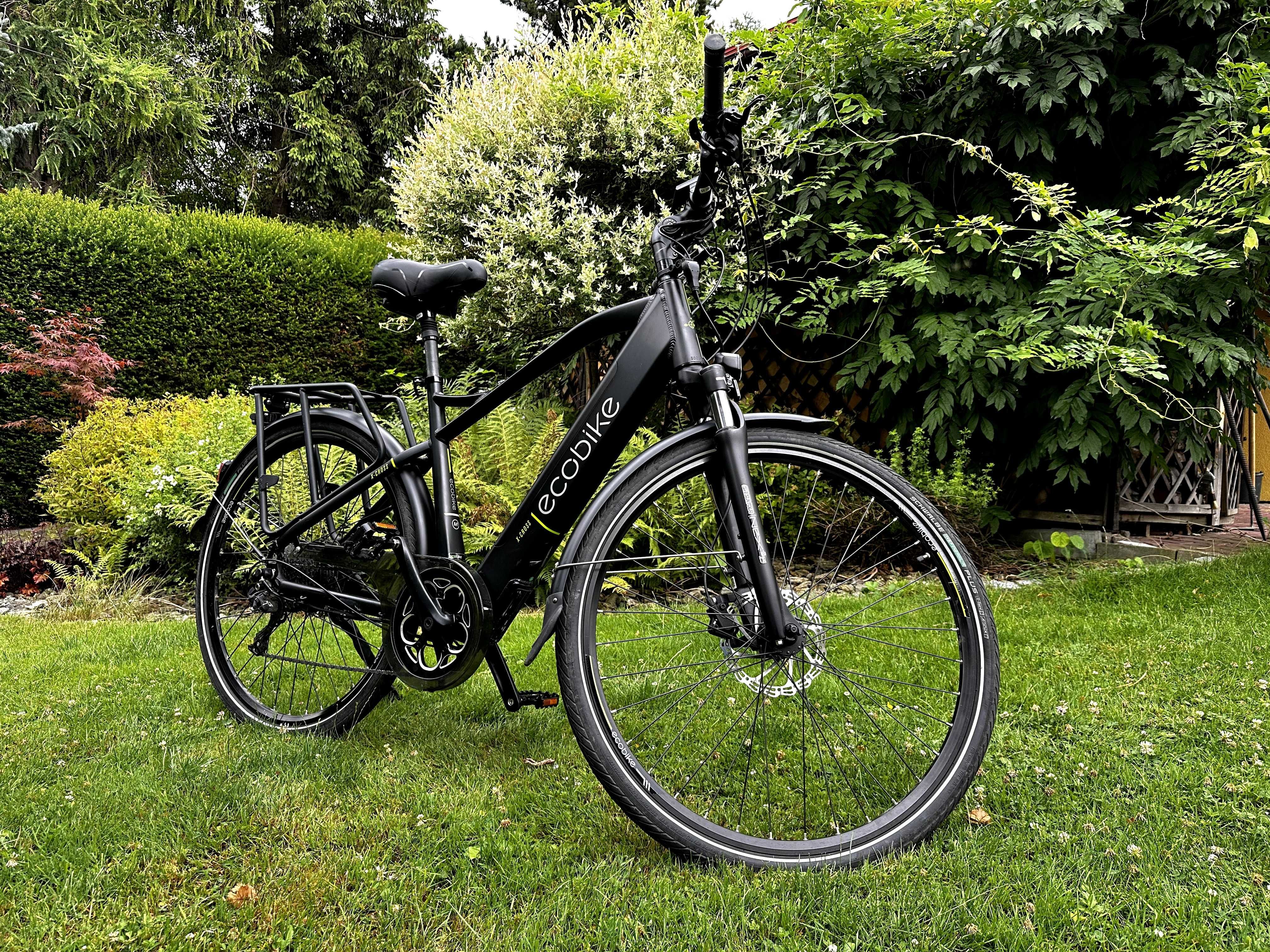Rower EcoBike X-Cross M Black 2022 + nieużywany akumulator 468Wh