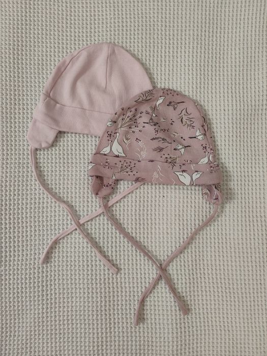 2 x czapka przejściowa dziewczęca 44/46