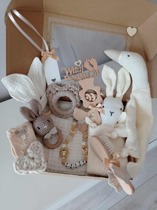 Zestaw prezentowy dla niemowlaka prezent babyshower narodziny chrzest