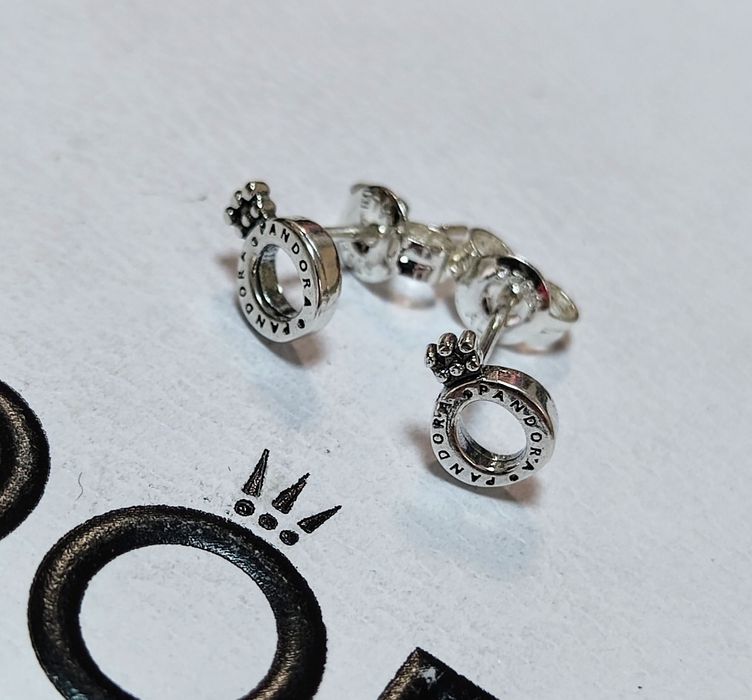 Kolczyki sztyfty O w Koronie S925 ALE