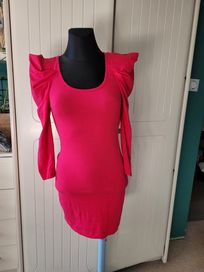 Sukienka elastyczna S Gina Tricot różowa