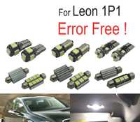 KIT COMPLETO 13 LAMPADAS LED INTERIOR PARA SEAT LEON MK2 1 P 1P1 05-12