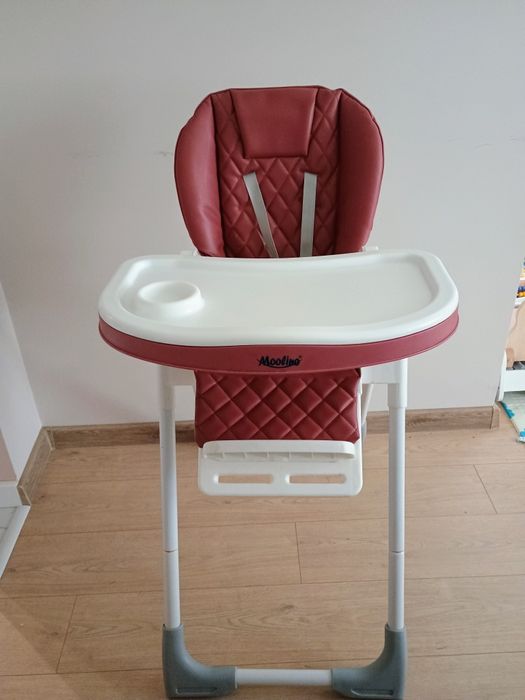 Krzeselko do karmienia dla dzieci bordowe  Moolino