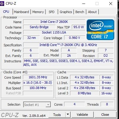 Procesor Intel Core i7 2600K 3,4Ghz