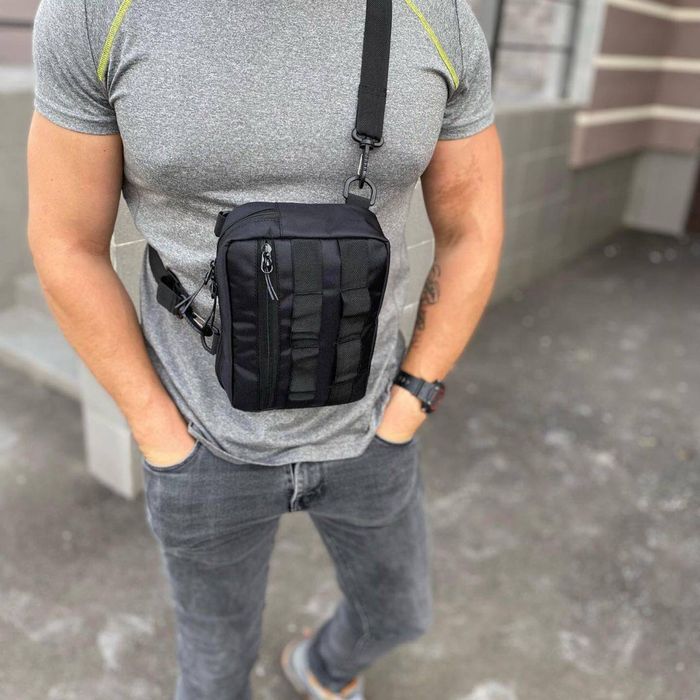 Тактична нагрудна сумка чоловіча через плече PUSHKA бананка слинг