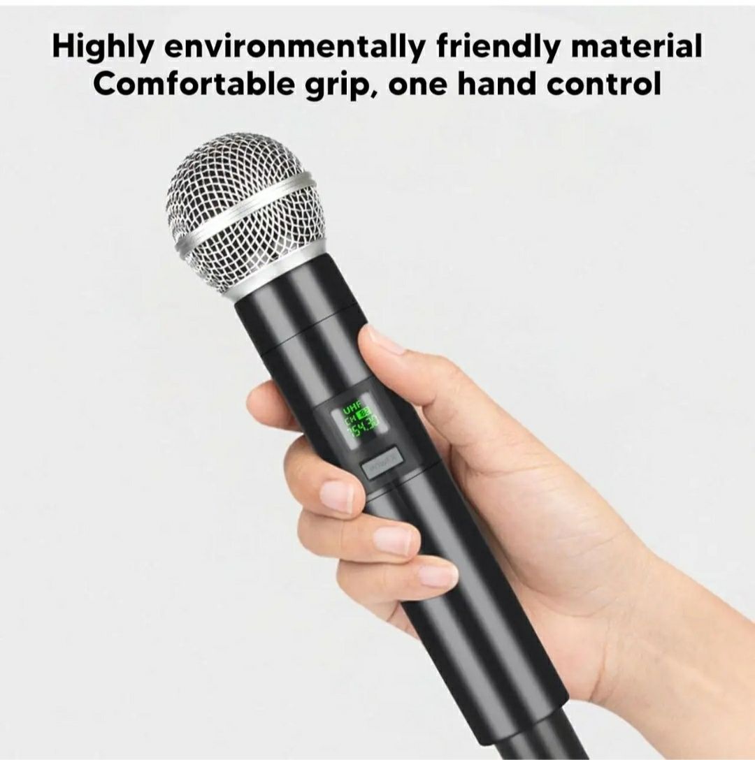 Беспроводная микрофонная система Recording Vocal Microphone Два ручных