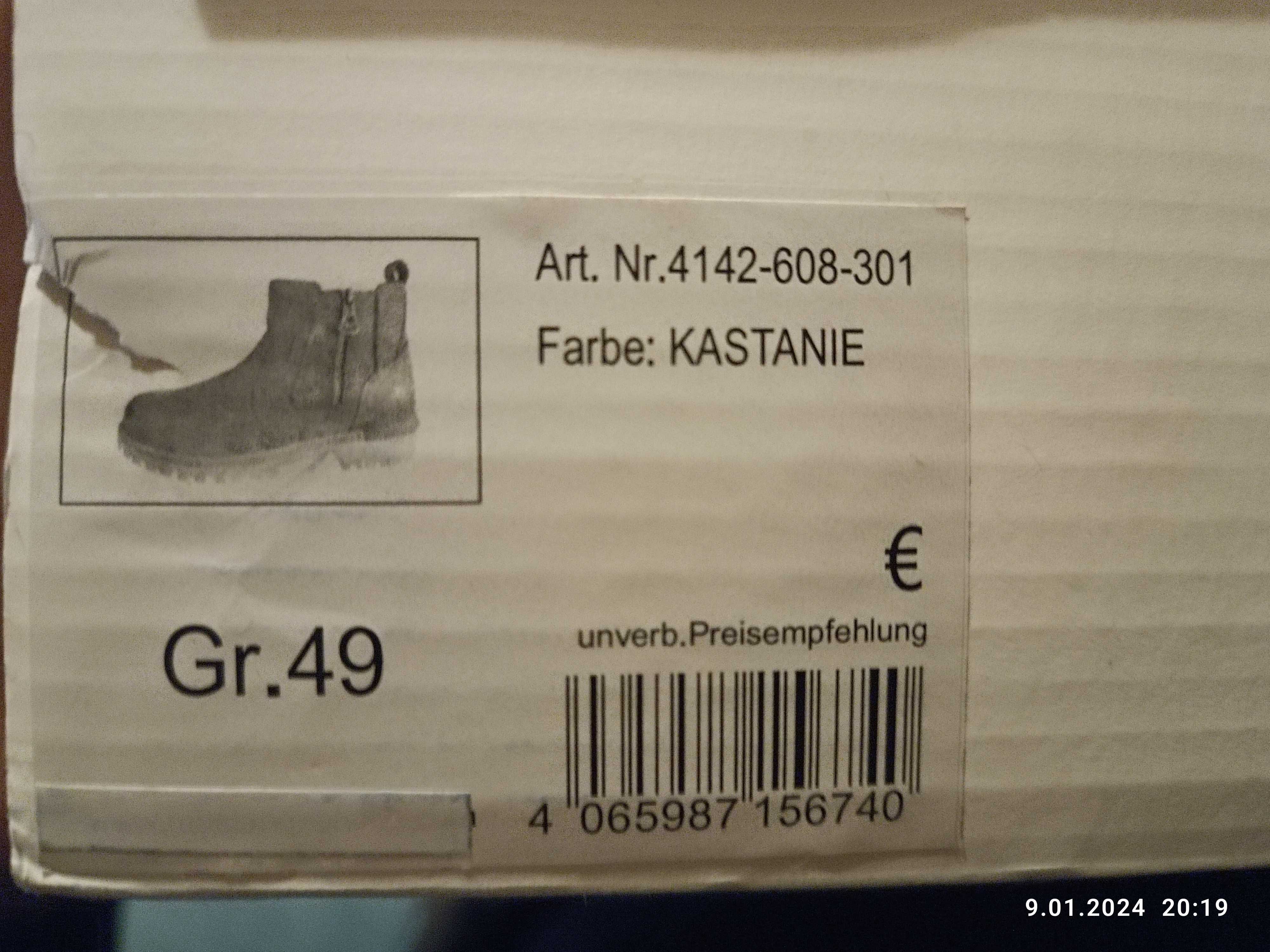 Nowe buty męskie trzewiki Mustang Kastanie rozmiar 49