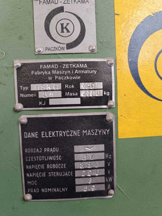 Prasa ramowa hydrauliczna FAMAD HSKG