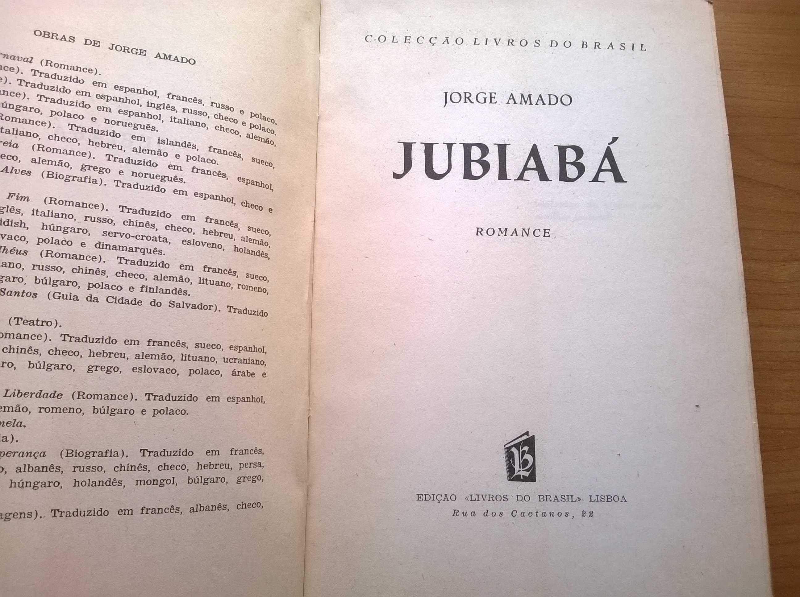 " Jubiabá " - Jorge Amado (portes grátis)