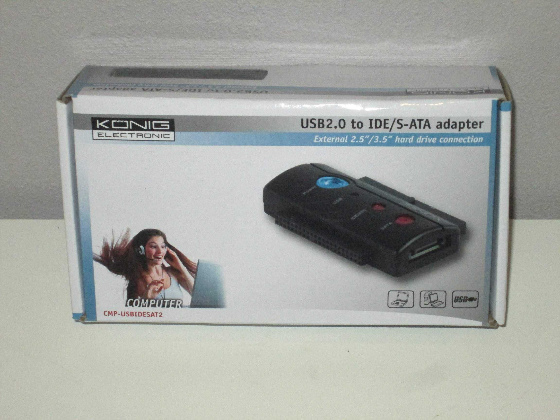 Adapter USB 2.0 z IDE na SATA König CMP-usbidesat2 - NOWY