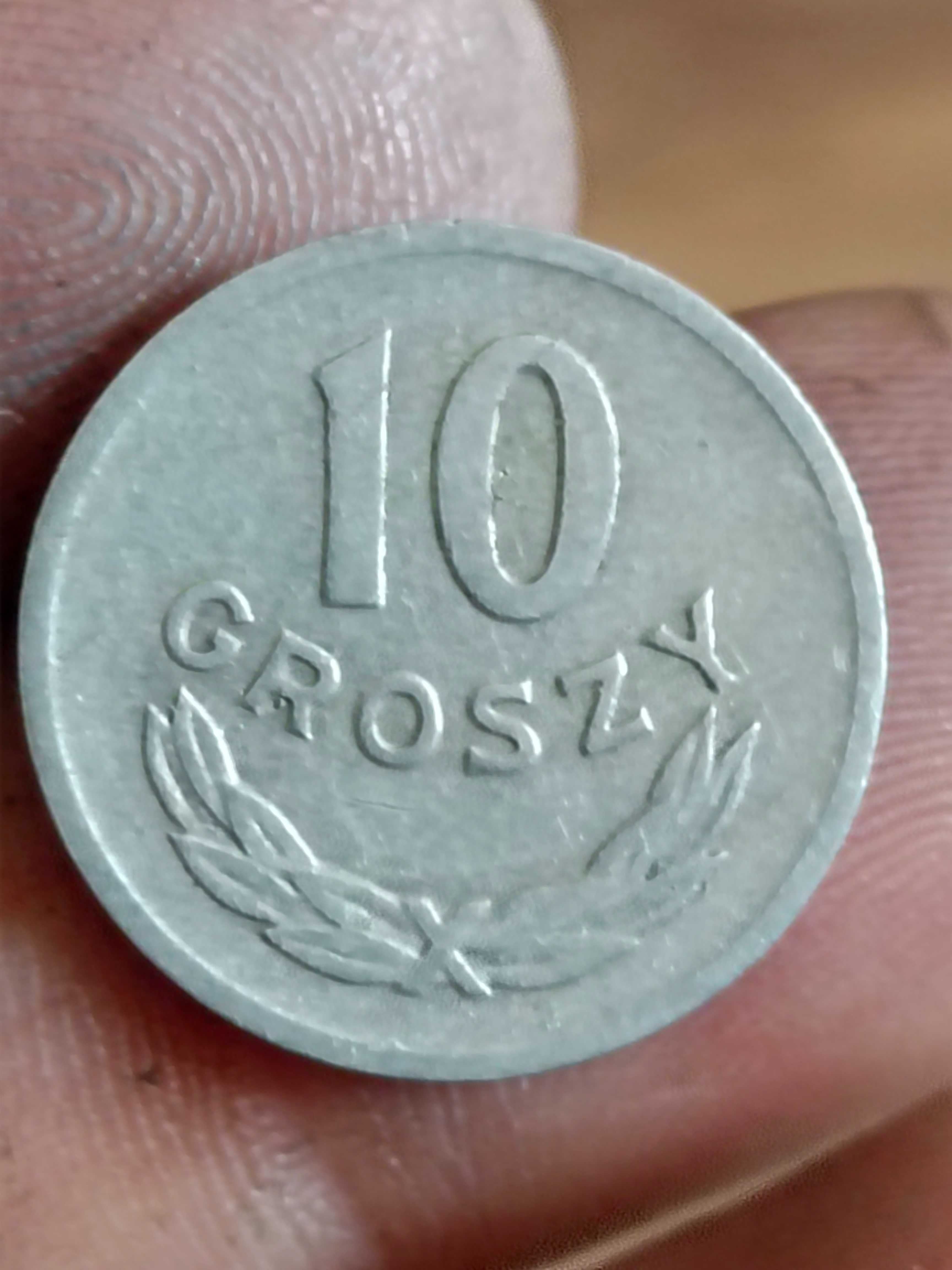 Sprzedam monete 10 groszy 1965 ze znakiem mennicy