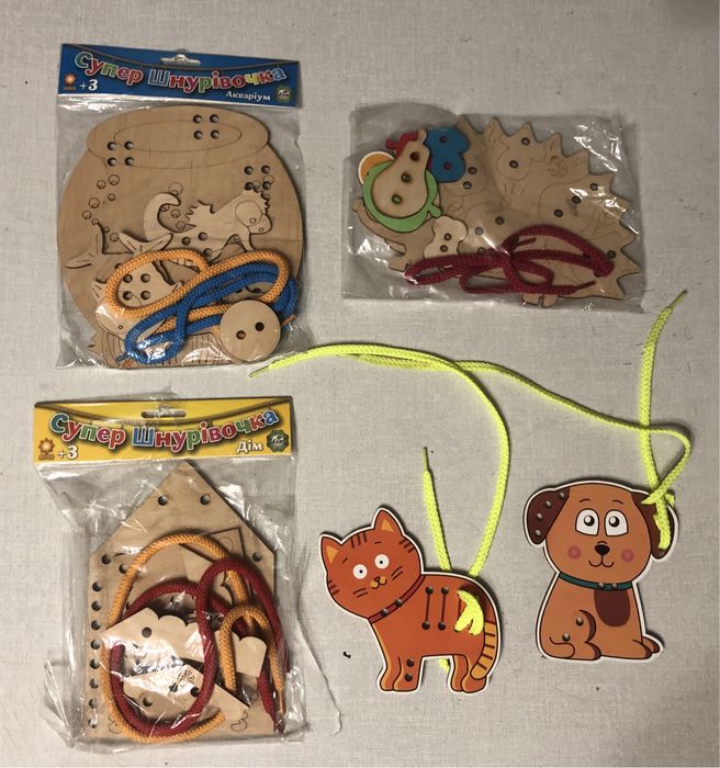 Набор детских игр - шнуровок ( 5 шт. )