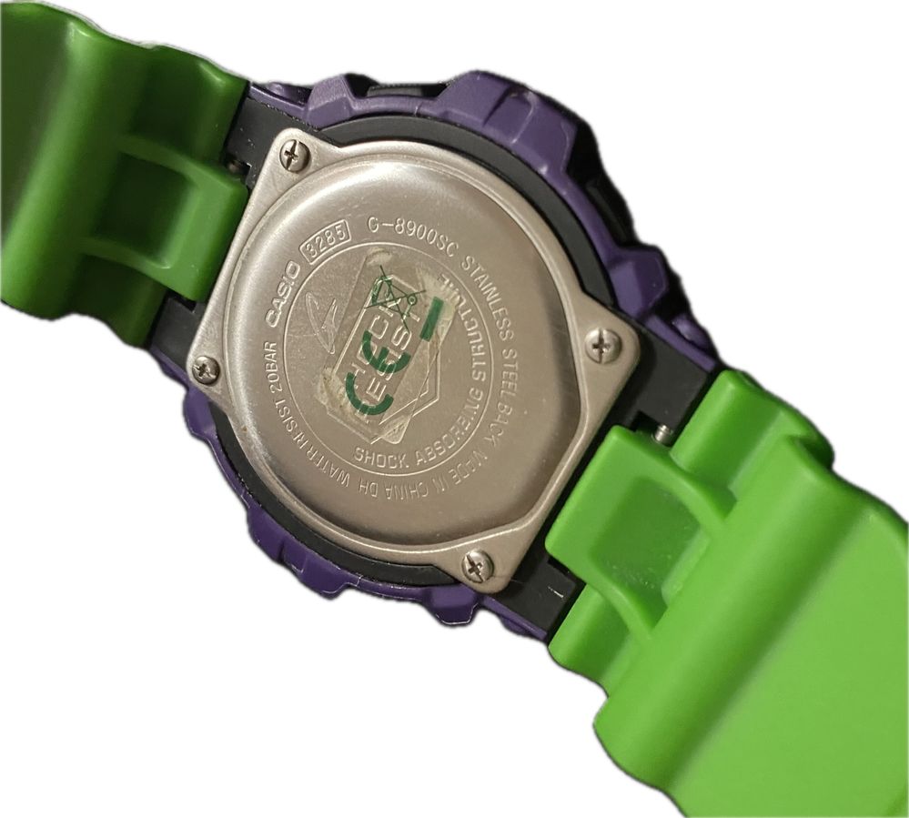 Cyfrowy zegarek Casio G-Shock Crazy Colours Hulk Green Mysterio Purple