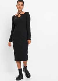 B.P.C bawełniana sukienka czarna midi 40/42.
