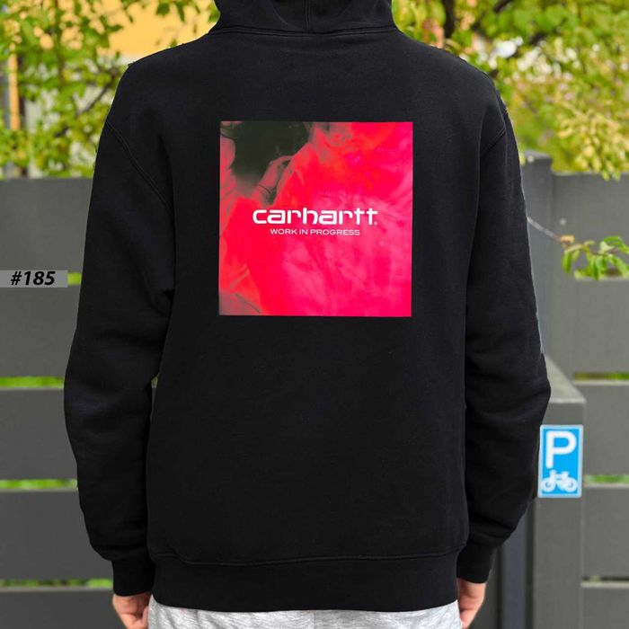 Худи Carhartt 404 Черное | Зипка Кофта Кархарт | Биг Лого Принт