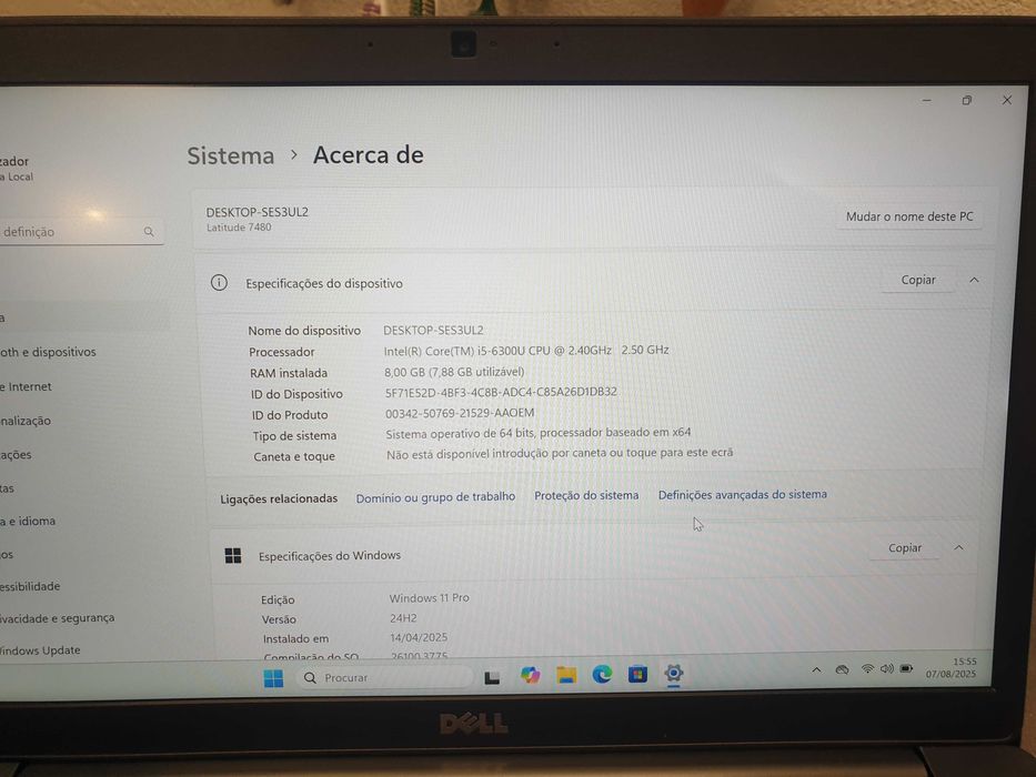 Portatil DELL Latitude 7480 (recondicionado) (Ideal para Trabalho)