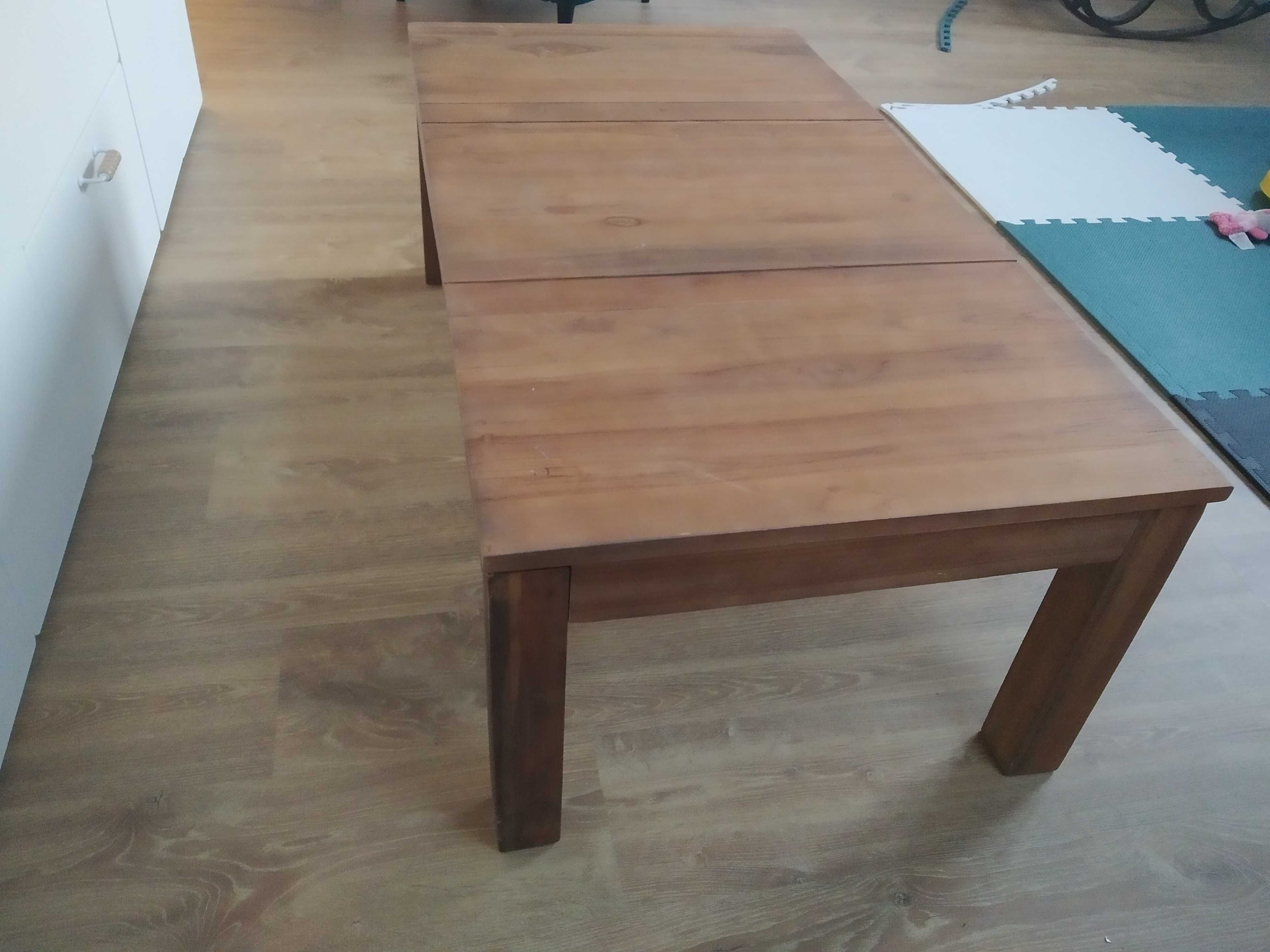 Stolik kawowy z litego drewna tekowego, vidaXL, 110x60x40 cm
