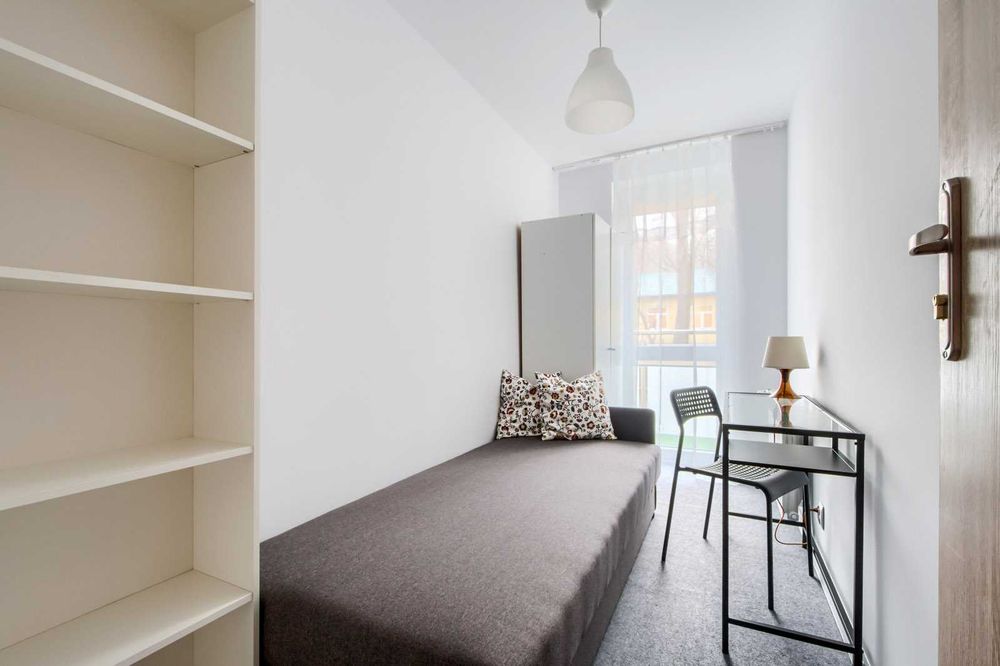 Pokój jednoosobowy z balkonem, Dolny Mokotów