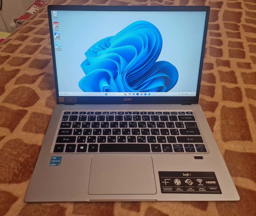 Acer SF114-54/IPS Full/Silver™ N6000/8DDR4/128SSD/UHD 4GB