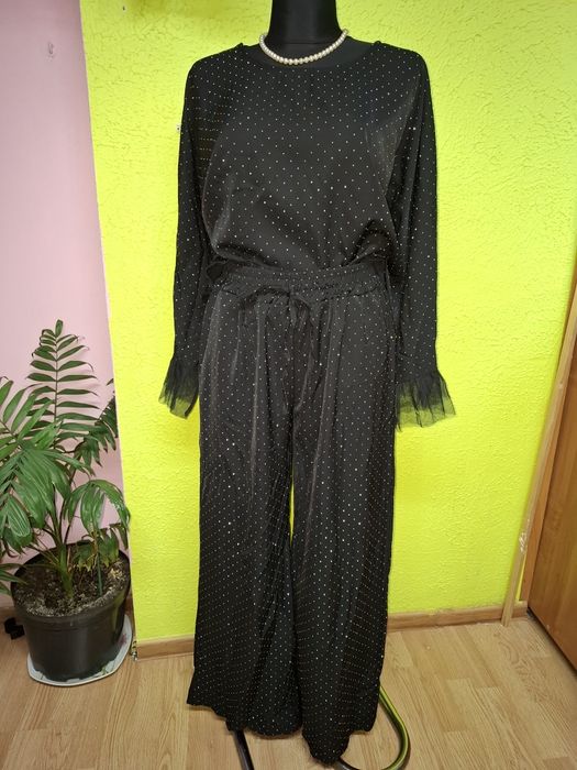 Komplet Bling Bling balowy do 120 biust szerokie spodnie