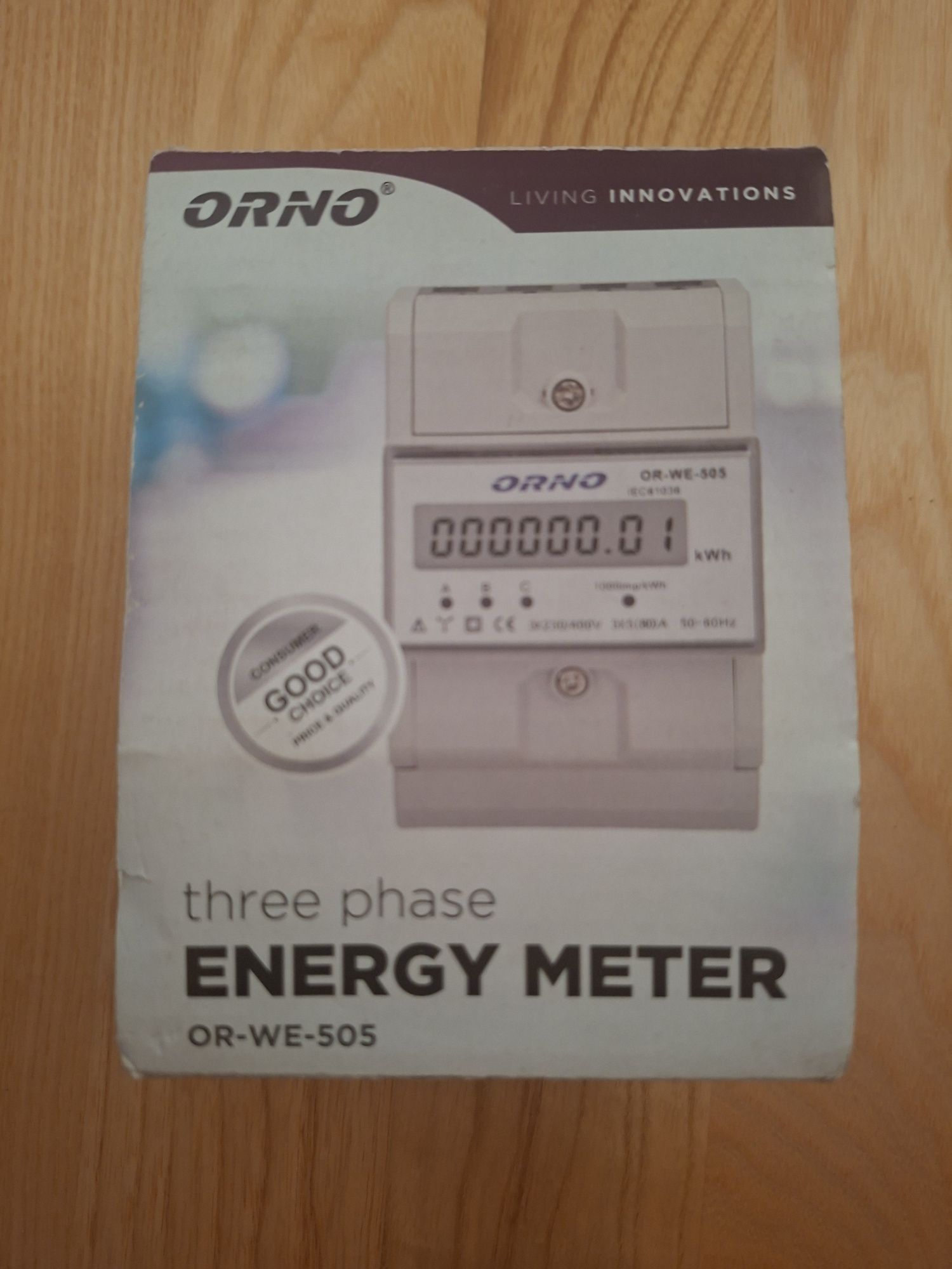 3-fazowy wskaźnik zużycia energii elektrycznej 80A