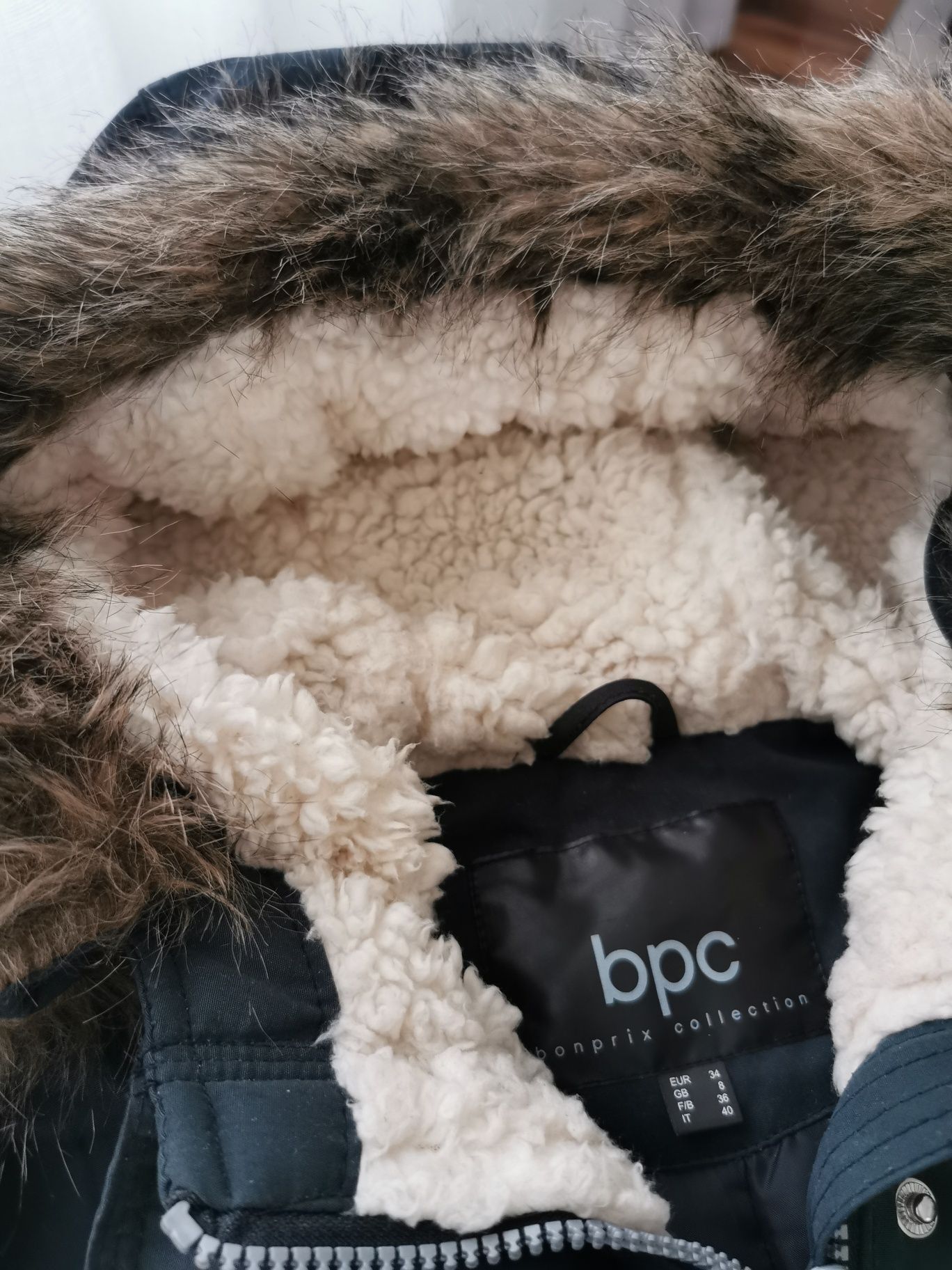 Parka ocieplana granatowa pasuje na 36 36