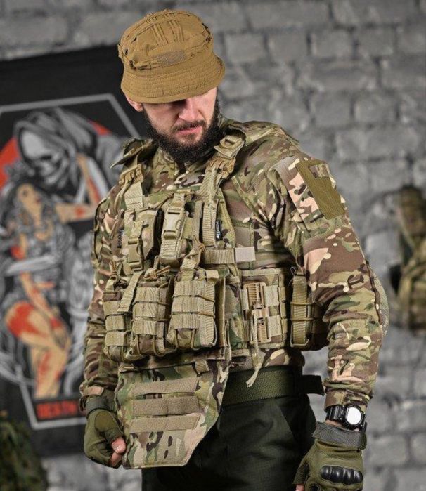 Плитоноска посилена Attack Statix Cordura 1000 MOLLE мультикам