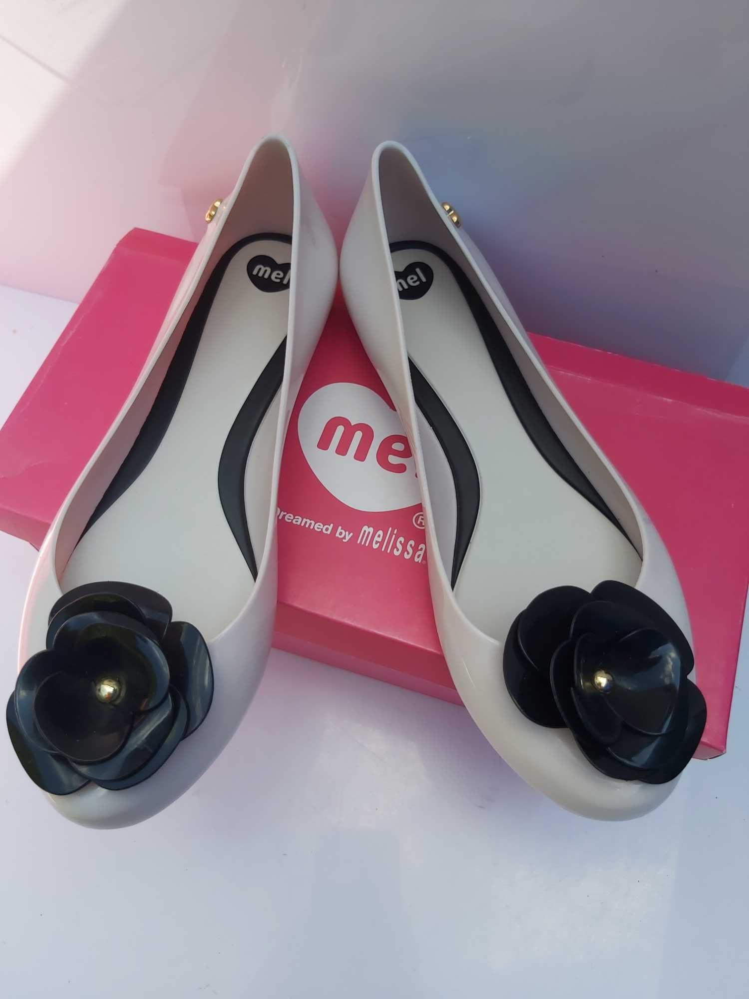 Balerinki MELISSA beż kwiaty mel pop viii sp ad 39 baletki