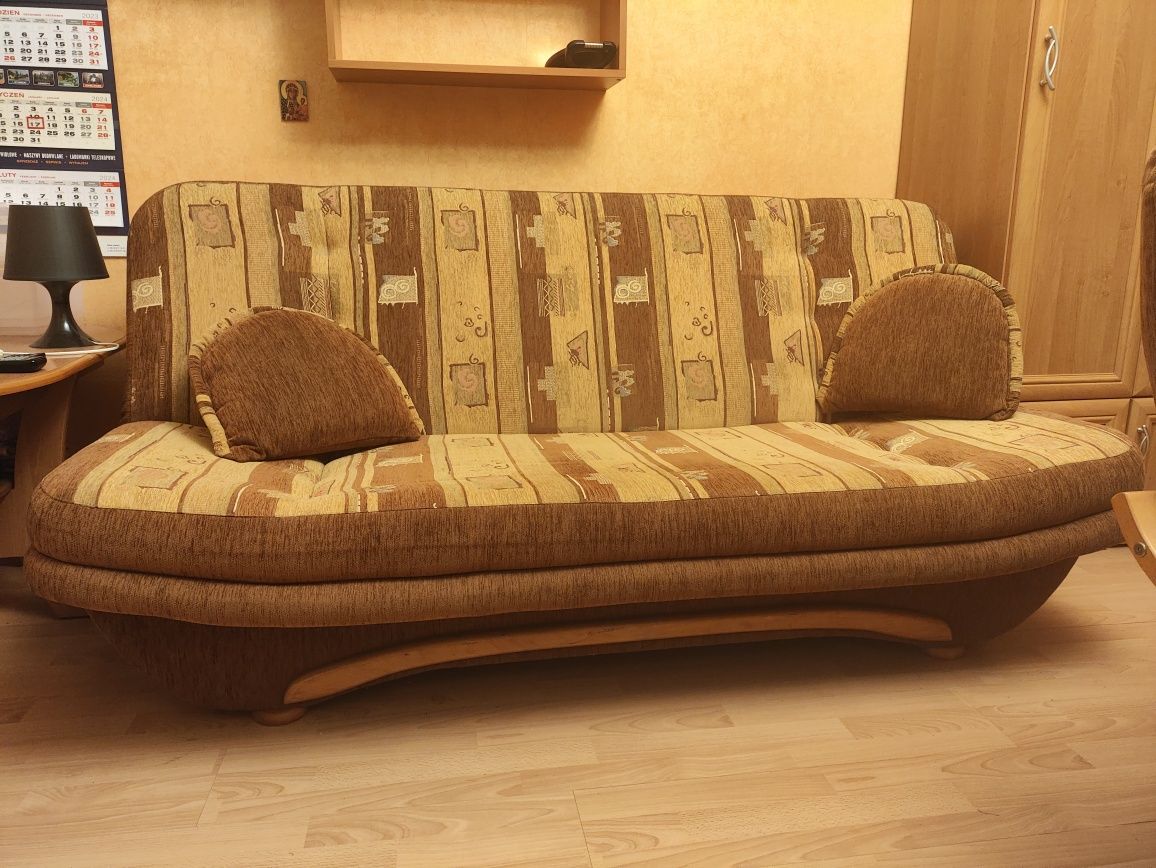 Zestaw komplet wypoczynkowy kanapa rozkładana z fotelami REZERWACJA