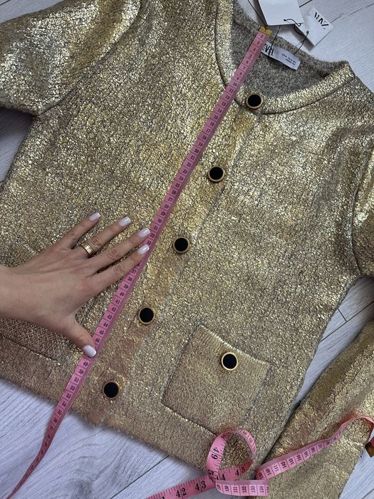 Золота золотая кофта зара Zara s m с м зара свитер світер светр