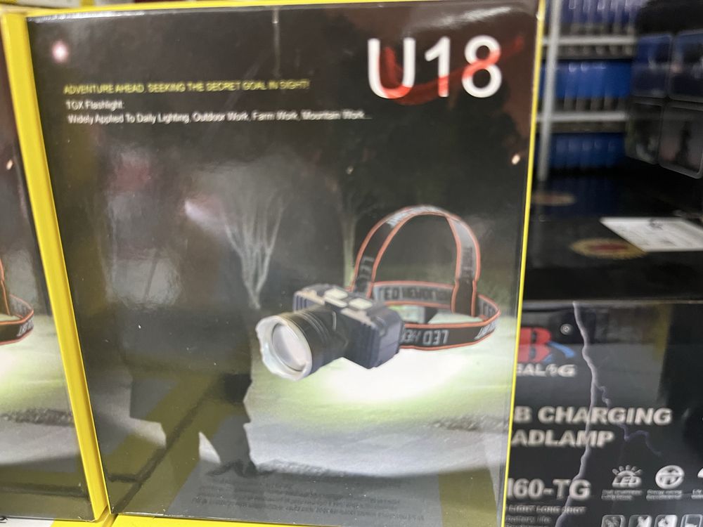 Lanterna de cabeça zoom com sensor ligar e desligar