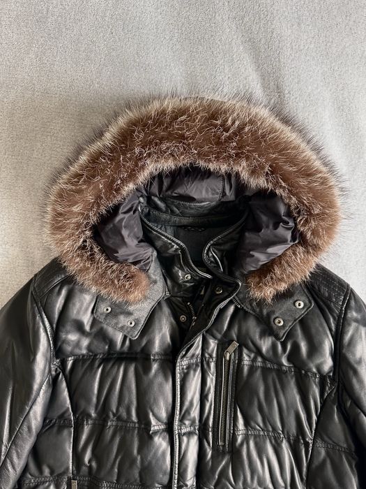 Чоловіча зимова шкіряна куртка bugatti 56р