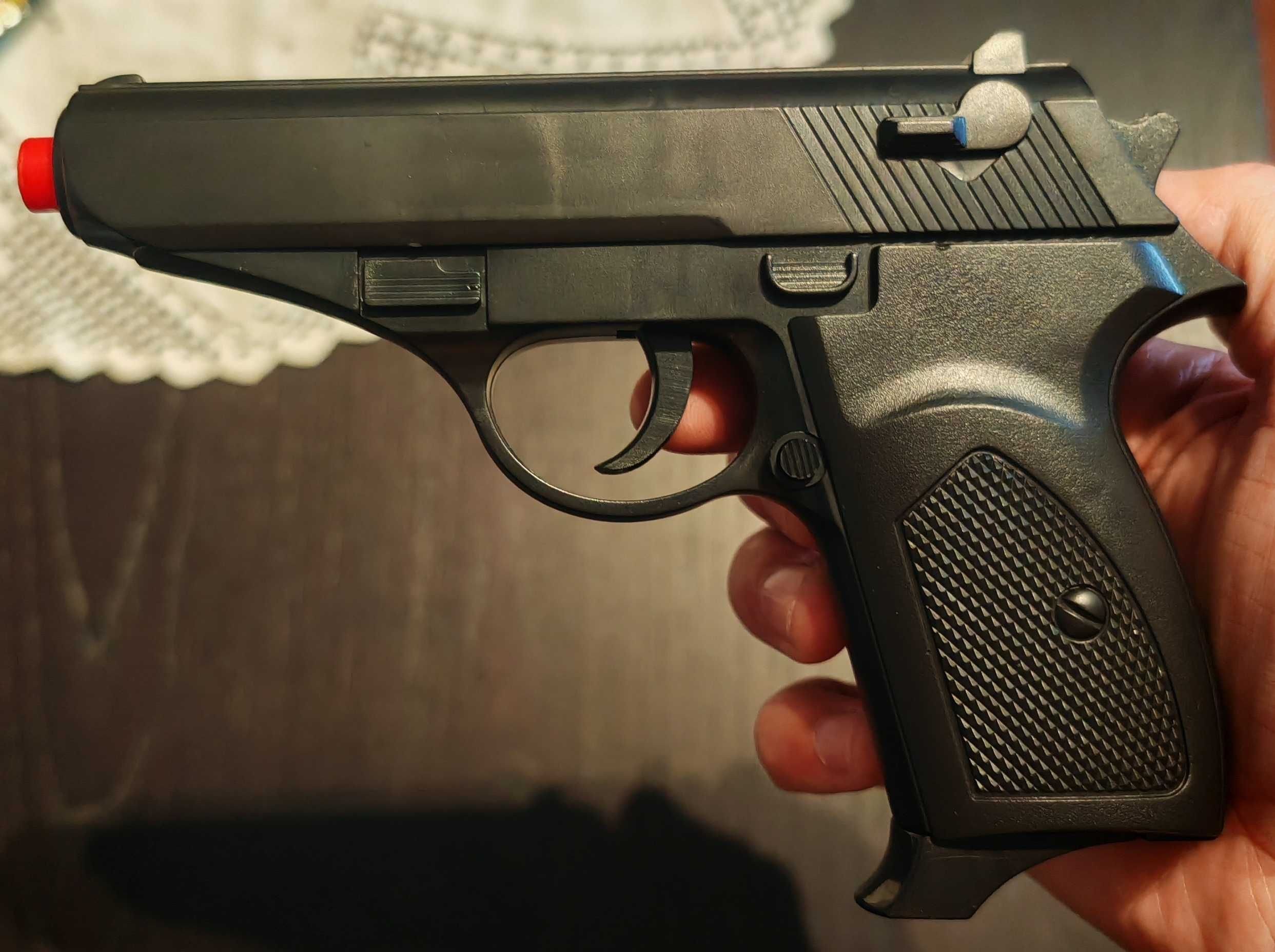 Pistola airsoft Vigor S-09 de mola preta em plástico nova na caixa