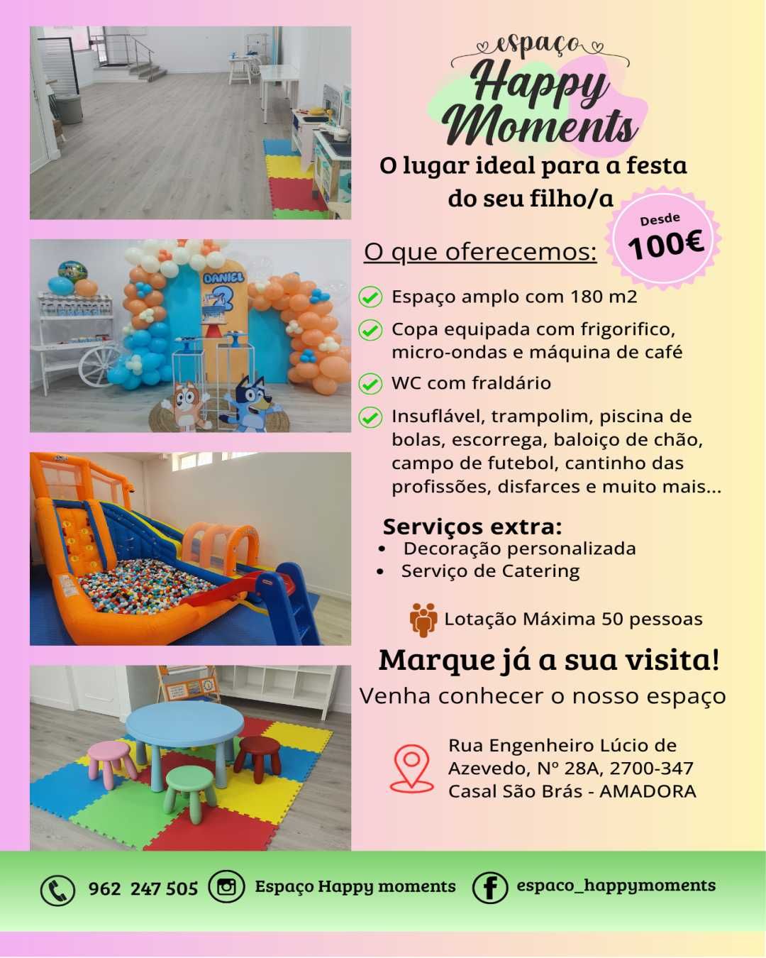 Aluguer espaço para festas e eventos