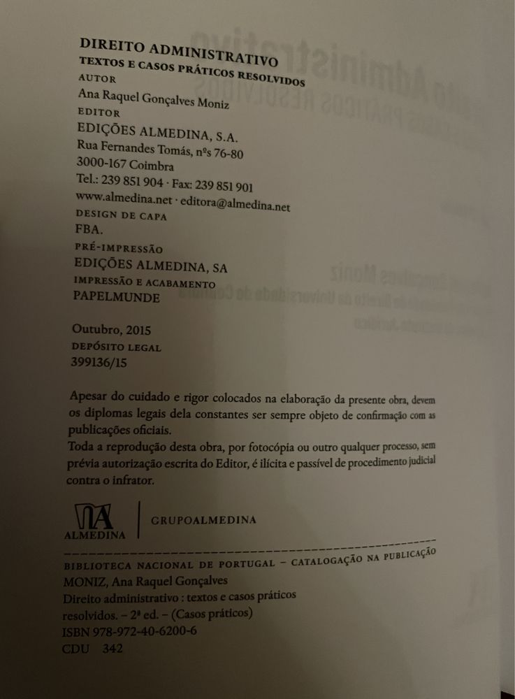 Casos Práticos de Direito Administrativo - Ana Raquel Moniz