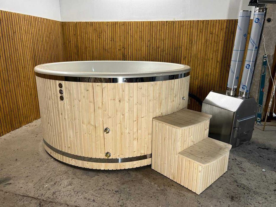 Balia ogrodowa klasy Premium, fińska bania jacuzzi gorąca beczka sauna