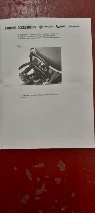 Vespa Suporte Top Case