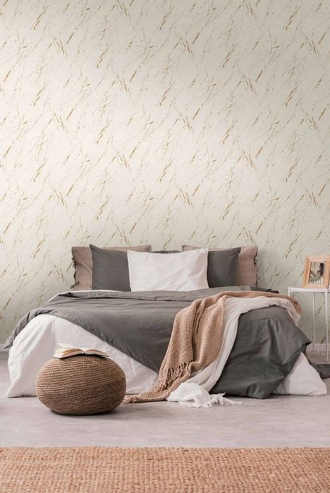 Tapeta biały marmur z złotymi przetarciami 39336-4 AS Creation nowocze