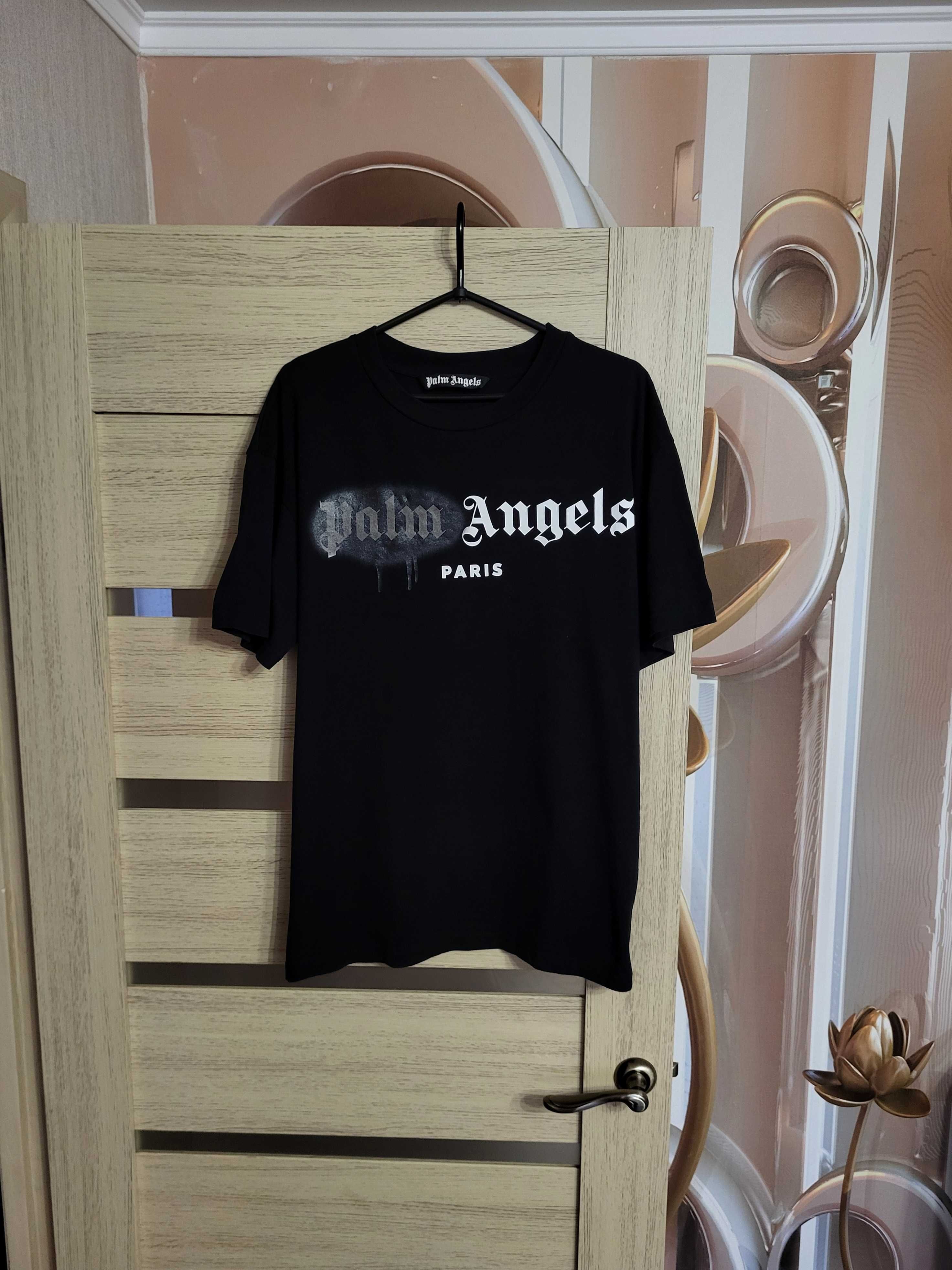 Футболка palm angels paris sprayed logo t-shirt